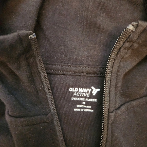 Old navy dynamic fleece medium. Black full zip - Picture 2 of 2